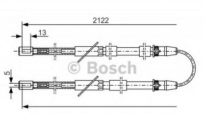 BOSCH 1987482010 -  Трос, стояночная тормозная система