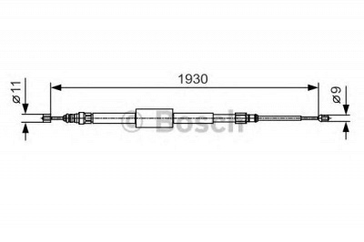 BOSCH 1987482011 -  Трос, стояночная тормозная система