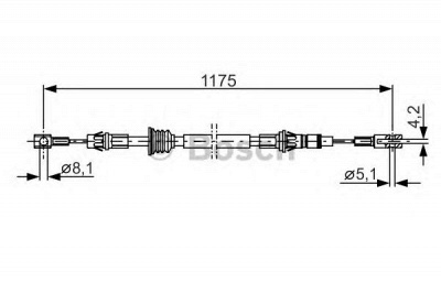 BOSCH 1987482012 -  Трос, стояночная тормозная система