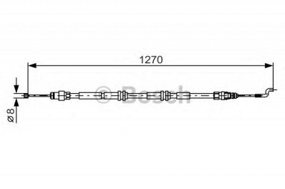 BOSCH 1987482014 -  Трос, стояночная тормозная система