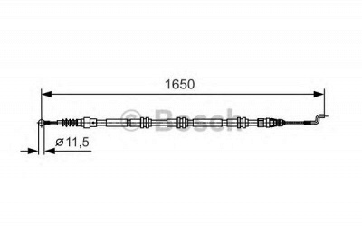 BOSCH 1987482016 -  Трос, стояночная тормозная система