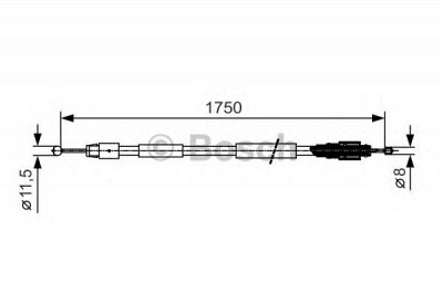 BOSCH 1987482018 -  Трос, стояночная тормозная система
