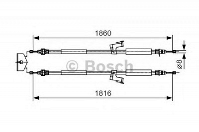 BOSCH 1987482019 -  Трос, стояночная тормозная система