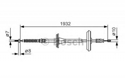 BOSCH 1987482021 -  Трос, стояночная тормозная система