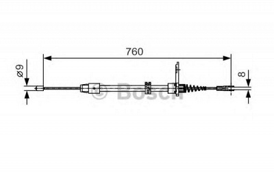 BOSCH 1987482022 -  Трос, стояночная тормозная система