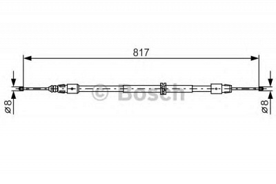 BOSCH 1987482024 -  Трос, стояночная тормозная система