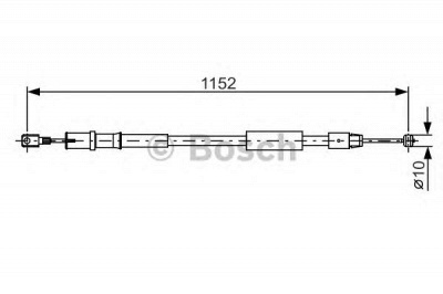 BOSCH 1987482025 -  Трос, стояночная тормозная система