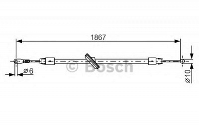 BOSCH 1987482028 -  Трос, стояночная тормозная система