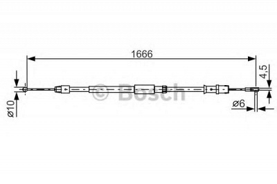 BOSCH 1987482032 -  Трос, стояночная тормозная система