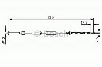 BOSCH 1987482033 -  Трос, стояночная тормозная система
