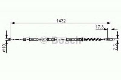 BOSCH 1987482034 -  Трос, стояночная тормозная система