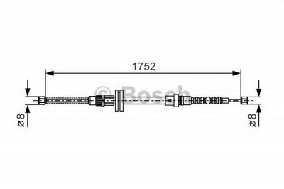 BOSCH 1987482044 -  Трос, стояночная тормозная система