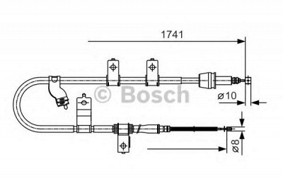 BOSCH 1987482076 -  Трос, стояночная тормозная система