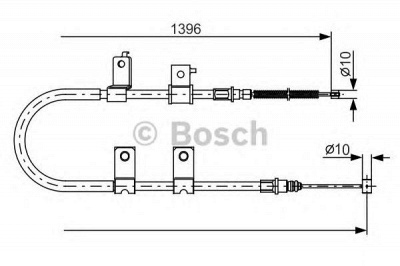 BOSCH 1987482083 -  Трос, стояночная тормозная система