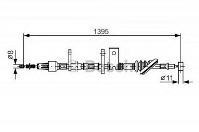 BOSCH 1987482089 -  Трос, стояночная тормозная система