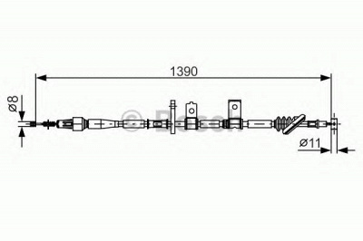 BOSCH 1987482090 -  Трос, стояночная тормозная система