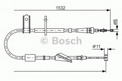 BOSCH 1987482093 -  Трос, стояночная тормозная система