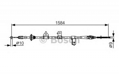 BOSCH 1987482099 -  Трос, стояночная тормозная система