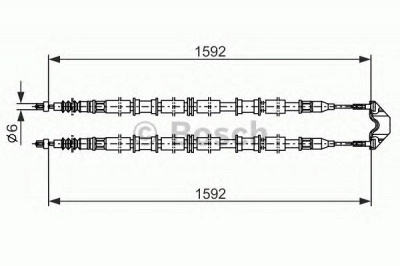 BOSCH 1987482102 -  Трос, стояночная тормозная система