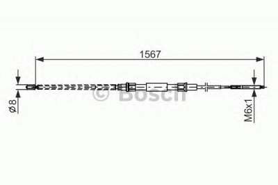 BOSCH 1987482104 -  Трос, стояночная тормозная система