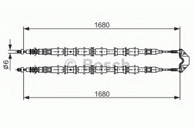 BOSCH 1987482107 -  Трос, стояночная тормозная система