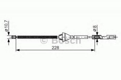 BOSCH 1987482122 -  Трос, стояночная тормозная система