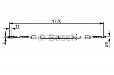 BOSCH 1987482126 -  Трос, стояночная тормозная система
