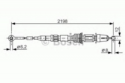 BOSCH 1987482127 -  Трос, стояночная тормозная система