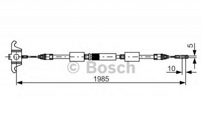 BOSCH 1987482128 -  Трос, стояночная тормозная система