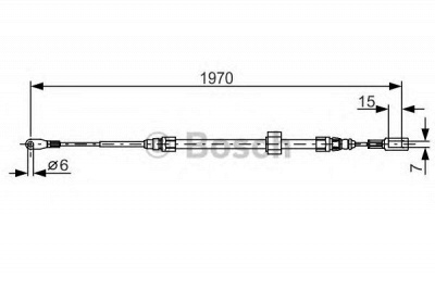 BOSCH 1987482131 -  Трос, стояночная тормозная система