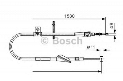BOSCH 1987482136 -  Трос, стояночная тормозная система