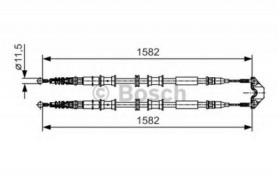 BOSCH 1987482138 -  Трос, стояночная тормозная система