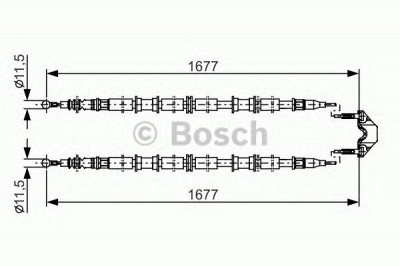 BOSCH 1987482141 -  Трос, стояночная тормозная система