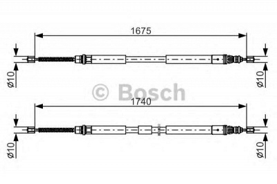 BOSCH 1987482144 -  Трос, стояночная тормозная система