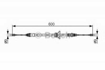 BOSCH 1987482146 -  Трос, стояночная тормозная система