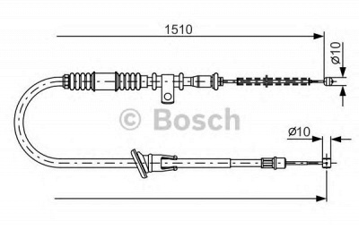 BOSCH 1987482163 -  Трос, стояночная тормозная система