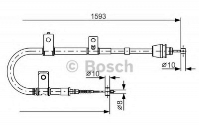 BOSCH 1987482166 -  Трос, стояночная тормозная система