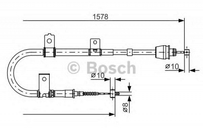 BOSCH 1987482167 -  Трос, стояночная тормозная система