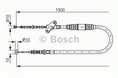 BOSCH 1987482170 -  Трос, стояночная тормозная система