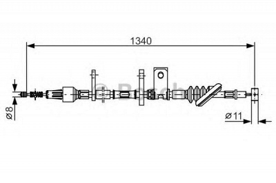 BOSCH 1987482184 -  Трос, стояночная тормозная система