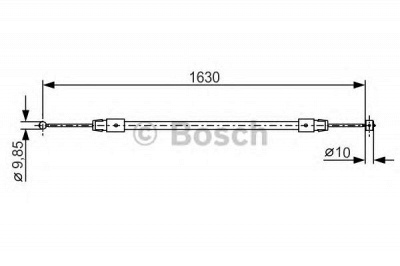 BOSCH 1987482187 -  Трос, стояночная тормозная система
