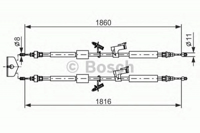 BOSCH 1987482189 -  Трос, стояночная тормозная система
