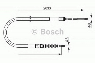 BOSCH 1987482190 -  Трос, стояночная тормозная система