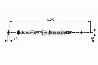 BOSCH 1987482200 -  Трос, стояночная тормозная система