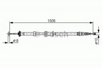 BOSCH 1987482201 -  Трос, стояночная тормозная система
