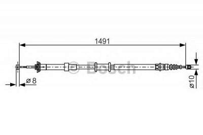 BOSCH 1987482202 -  Трос, стояночная тормозная система
