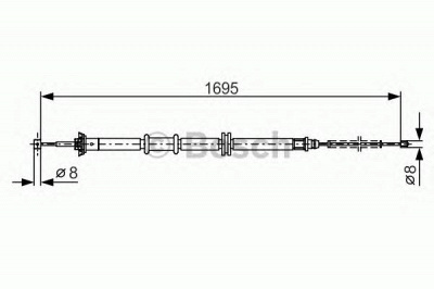 BOSCH 1987482205 -  Трос, стояночная тормозная система