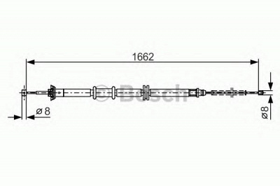 BOSCH 1987482206 -  Трос, стояночная тормозная система