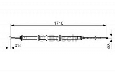 BOSCH 1987482207 -  Трос, стояночная тормозная система