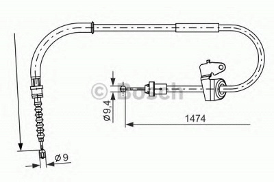 BOSCH 1987482229 -  Трос, стояночная тормозная система